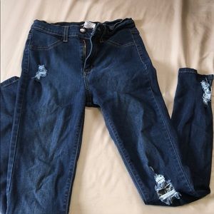 fashion nova distressed skinny jean